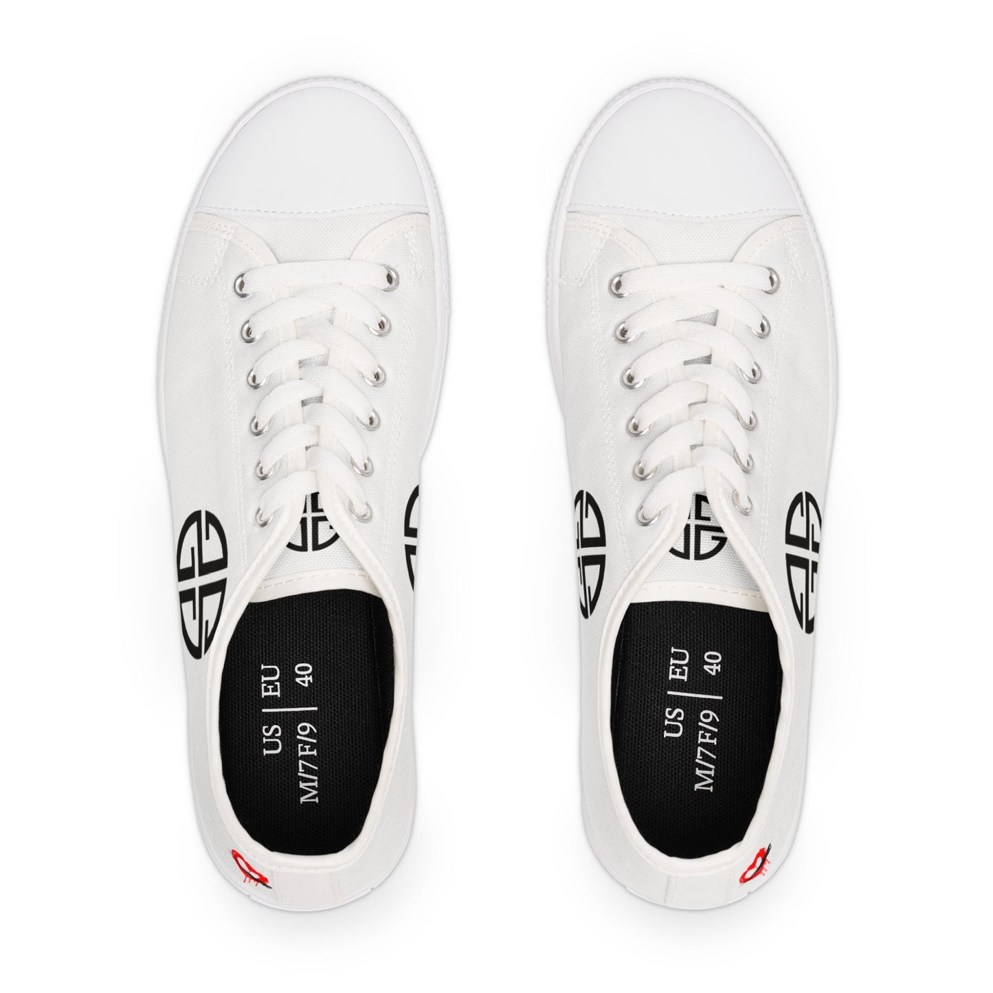 Scott Strong Signature Seal Low Top Women's Sneakers (White/Black)