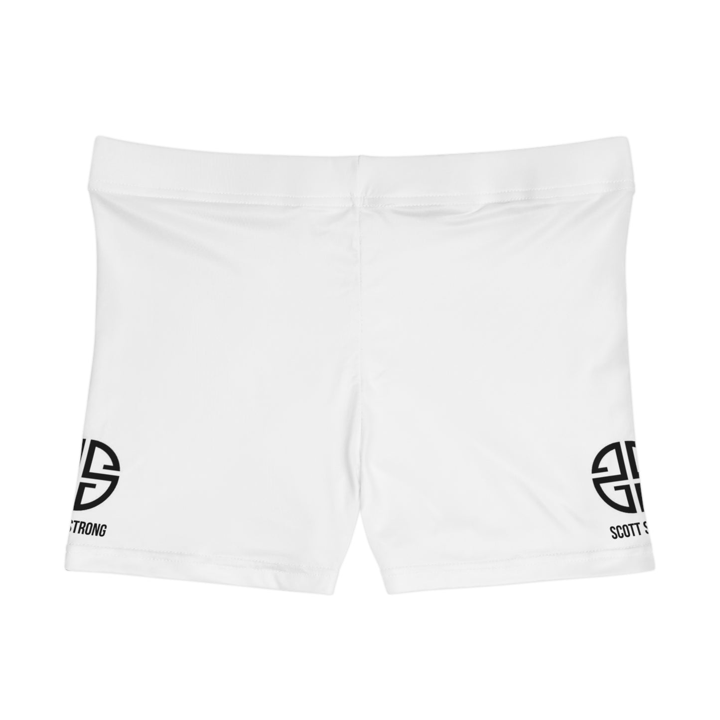 Scott Strong Signature Seal Women's workout Shorts (White)