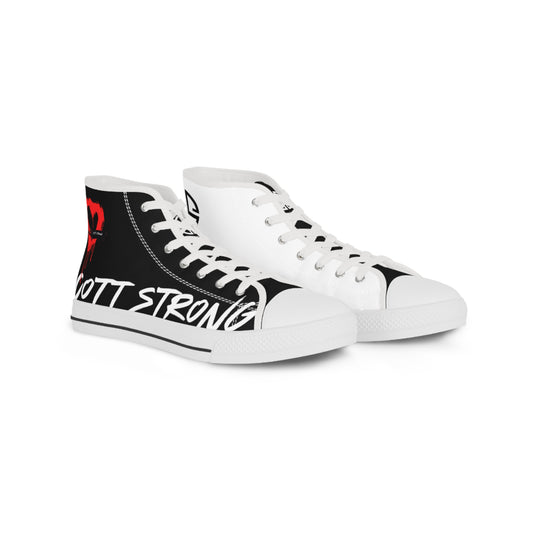 Scott Strong Graffiti High Top Men's Sneakers (Half & Half)