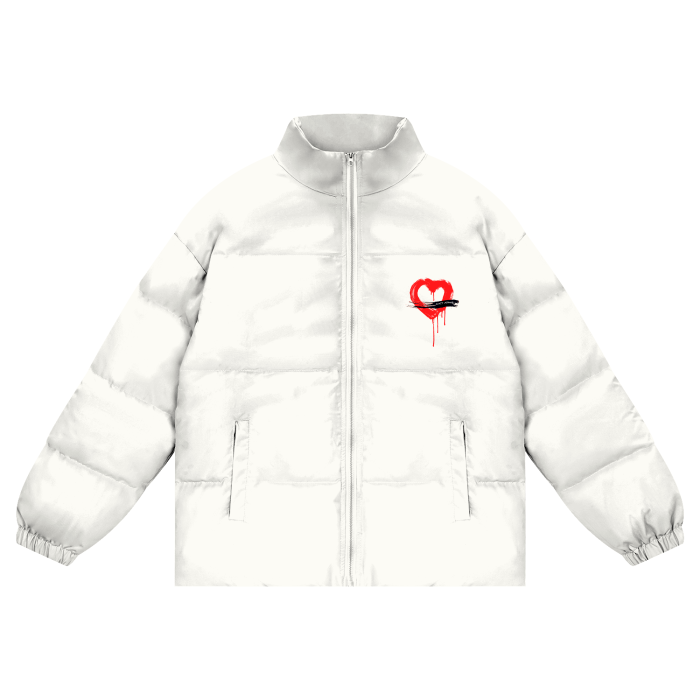 Scott Strong Bleeding Heart Unisex Zipper Puffer Coat