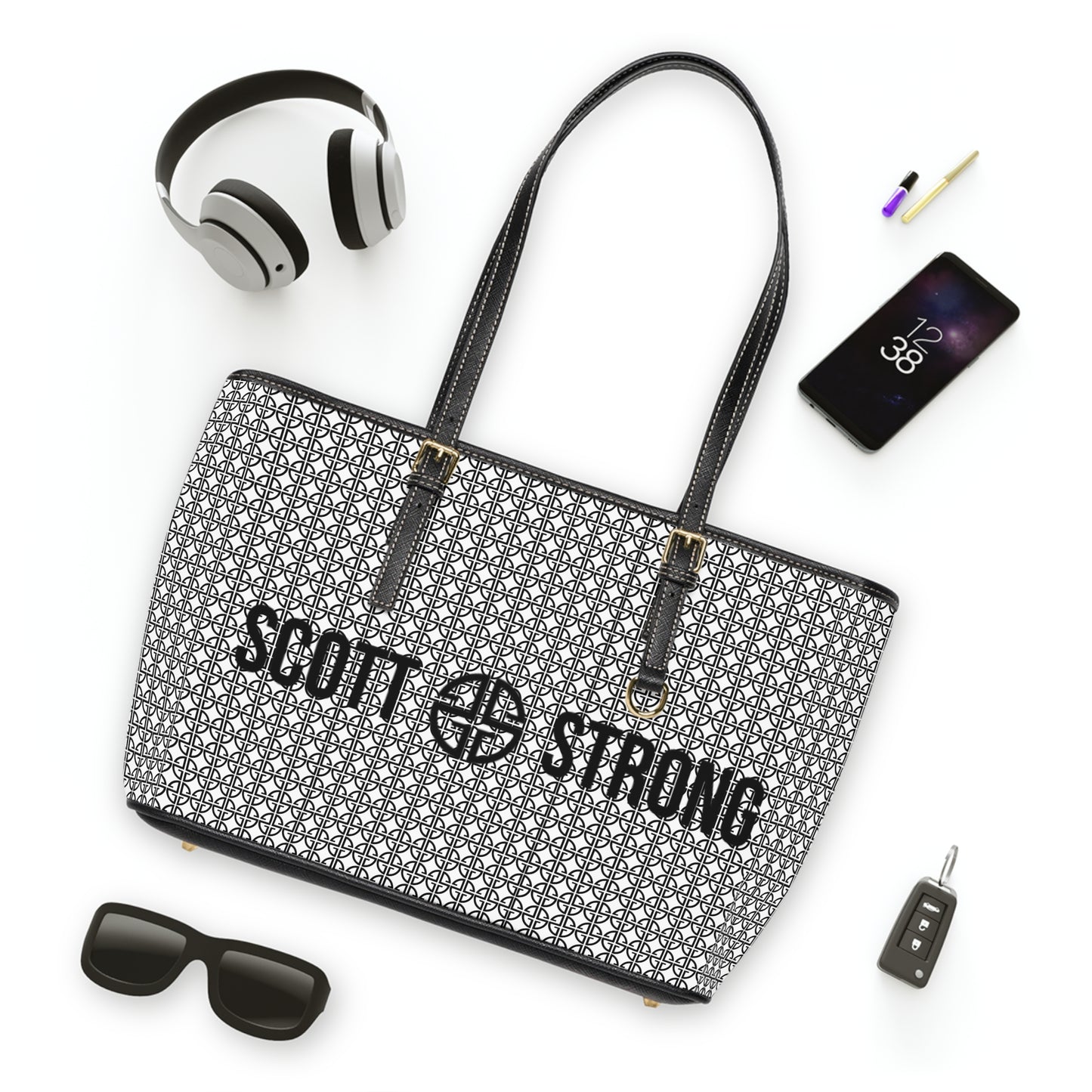 Scott Strong Omni-Print Vegan Leather Shoulder Bag