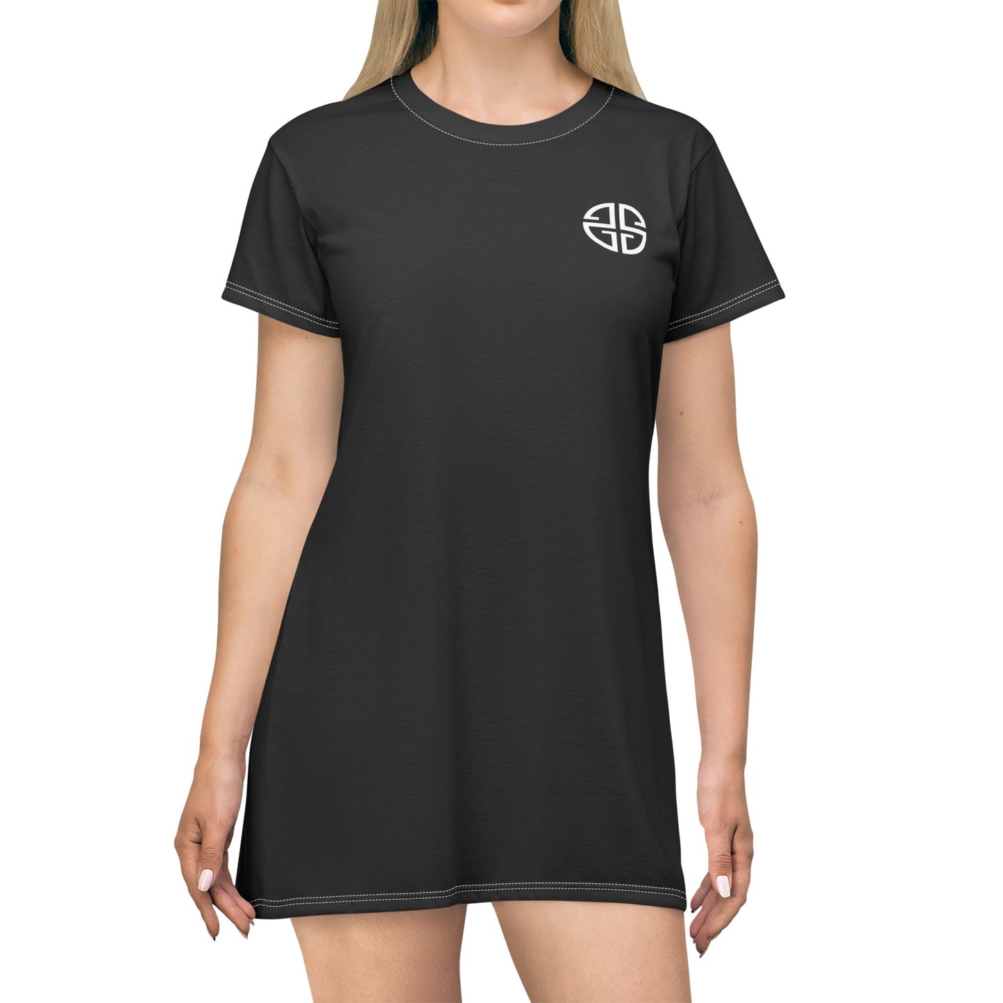 Scott Strong Signature Seal T-Shirt Dress (Black)