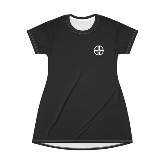 Scott Strong Signature Seal T-Shirt Dress (Black)