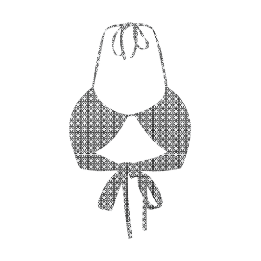 Scott Strong Omni-Print Print Women's Two-way Halter Crop Top