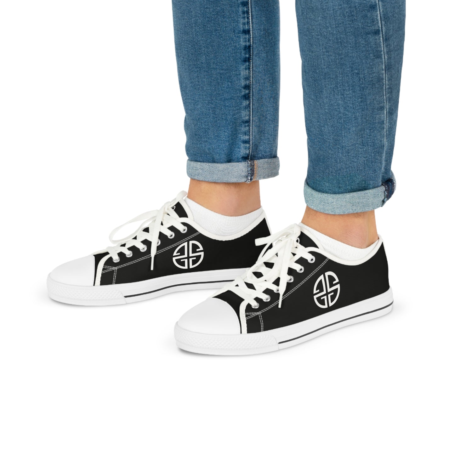 Scott Strong Signature Seal Low Top Men's Sneakers (Black/White)