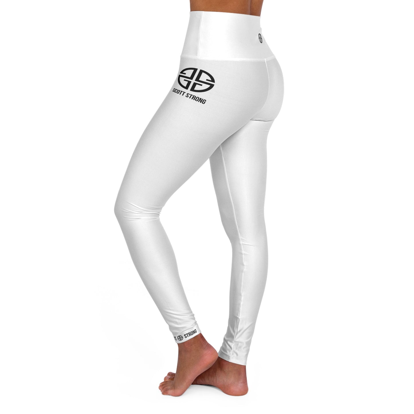Scott Strong High Waisted Yoga Leggings (White)
