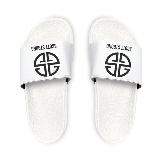 Scott Strong Men's Luxe Beach Slides (White)