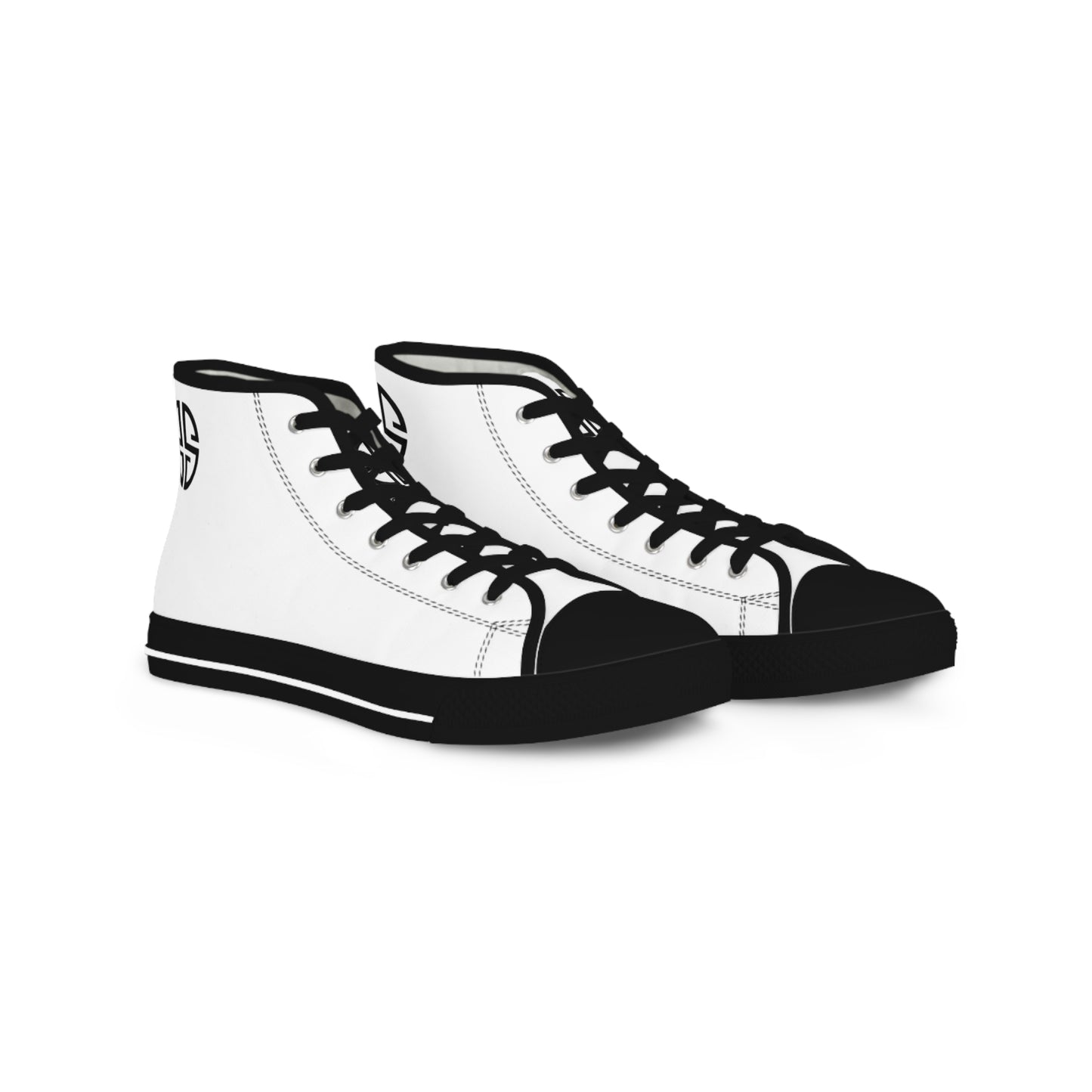 Scott Strong Signature Seal Men's High Top Sneakers (White/Black)