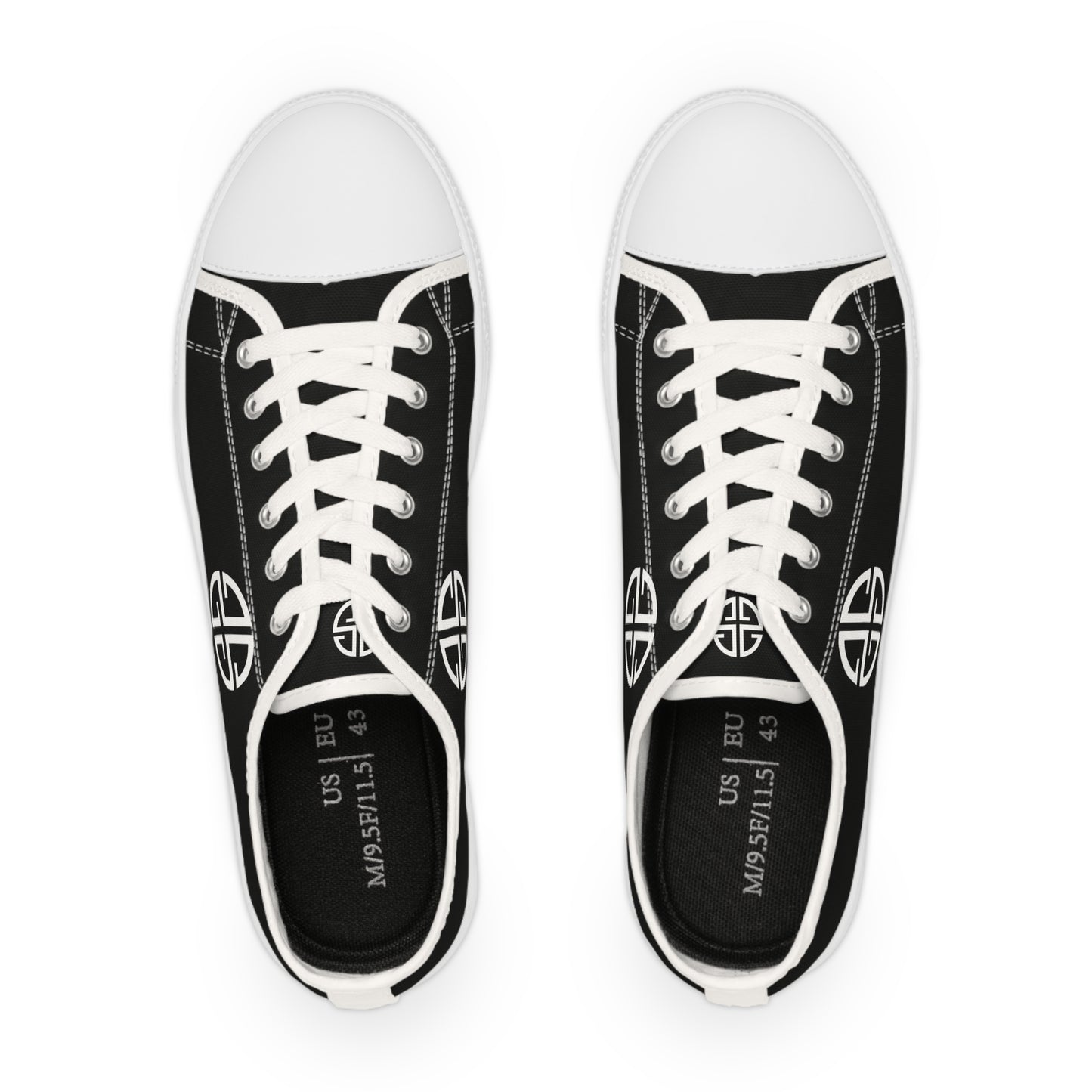 Scott Strong Signature Seal Low Top Men's Sneakers (Black/White)