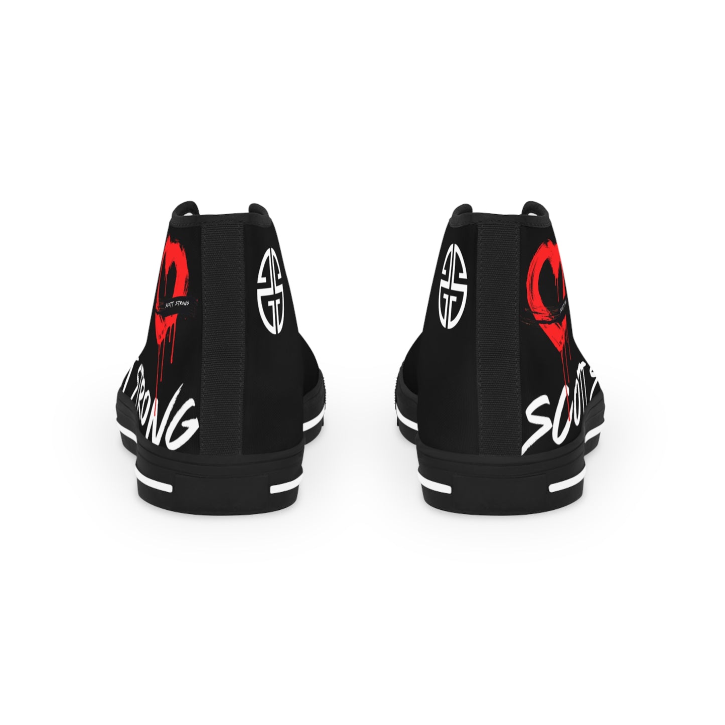 Scott Strong Graffiti Men's High Top Sneakers (Black)