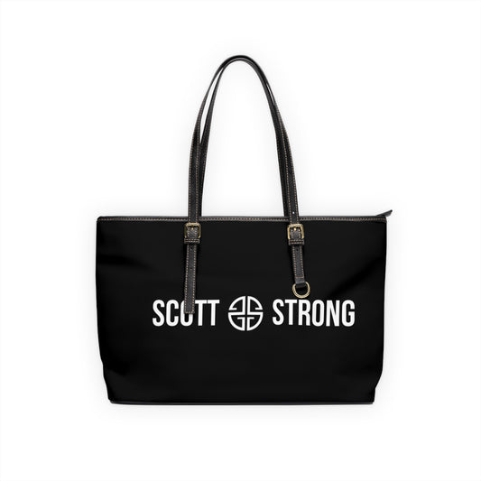 Scott Strong Signature Vegan Leather Shoulder Bag (Black)