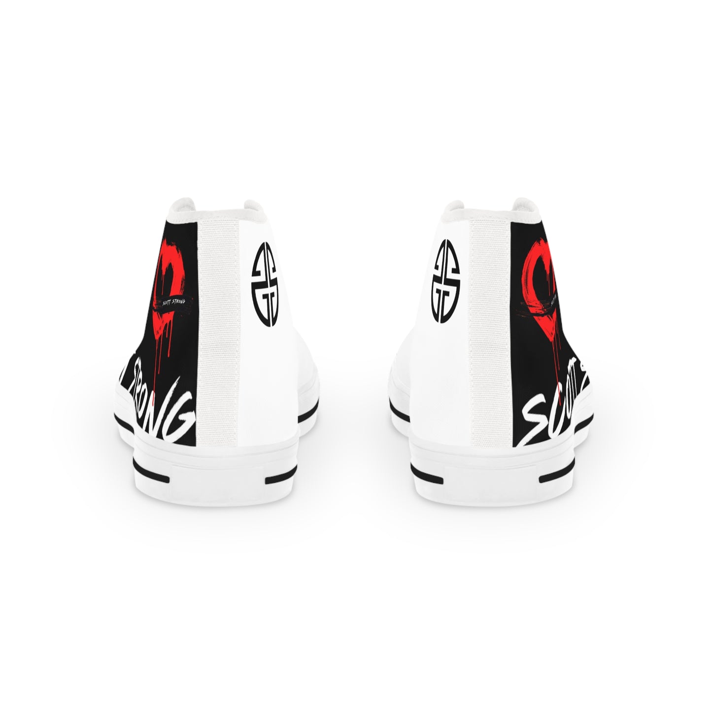 Scott Strong Graffiti High Top Men's Sneakers (Half & Half)