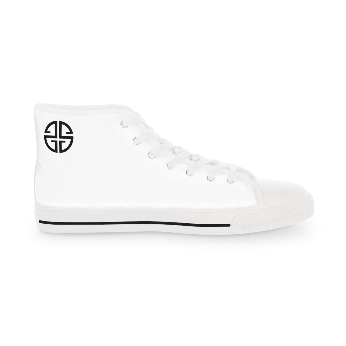 Scott Strong Signature Seal Men's High Top Sneakers (White/Black)