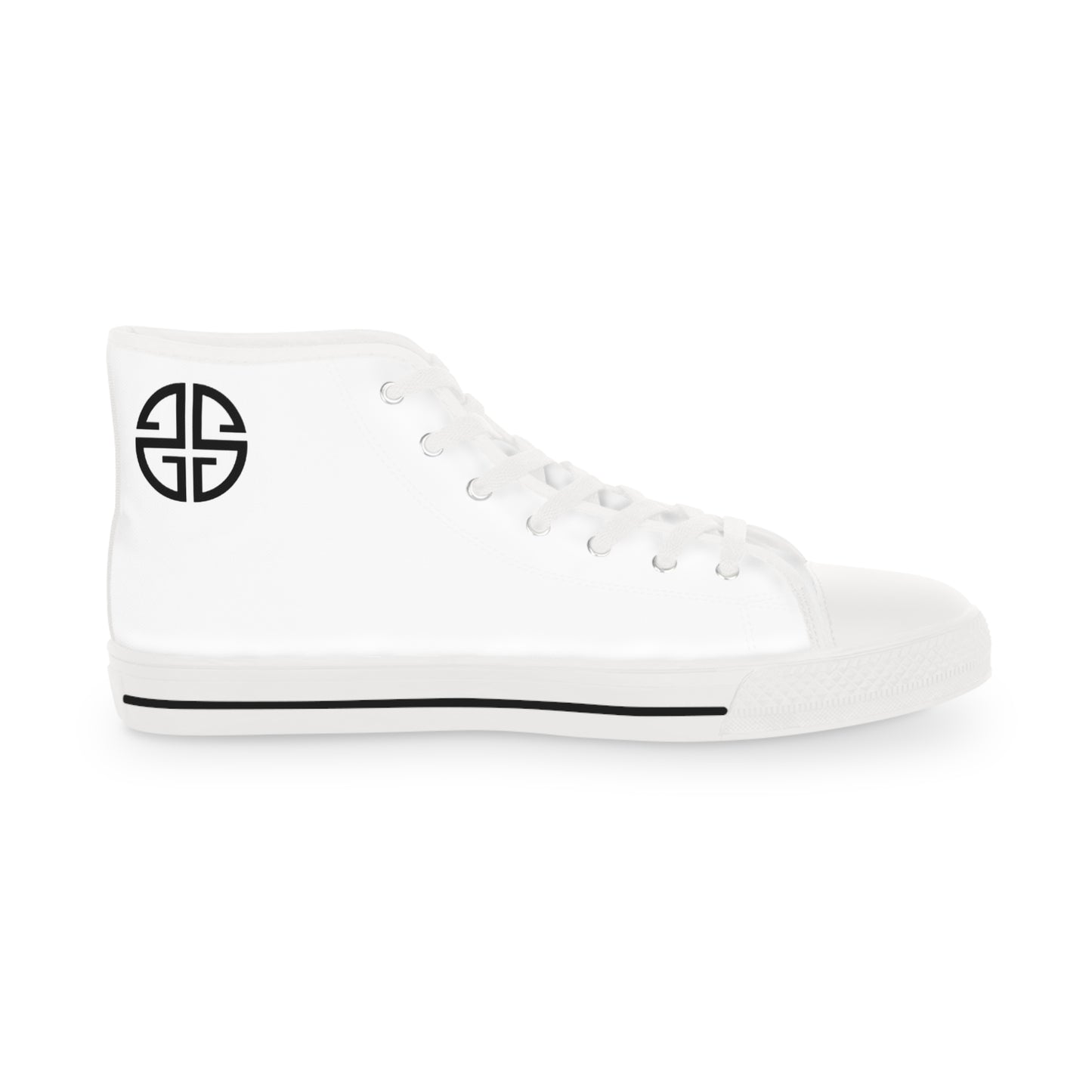 Scott Strong Signature Seal Men's High Top Sneakers (White/Black)