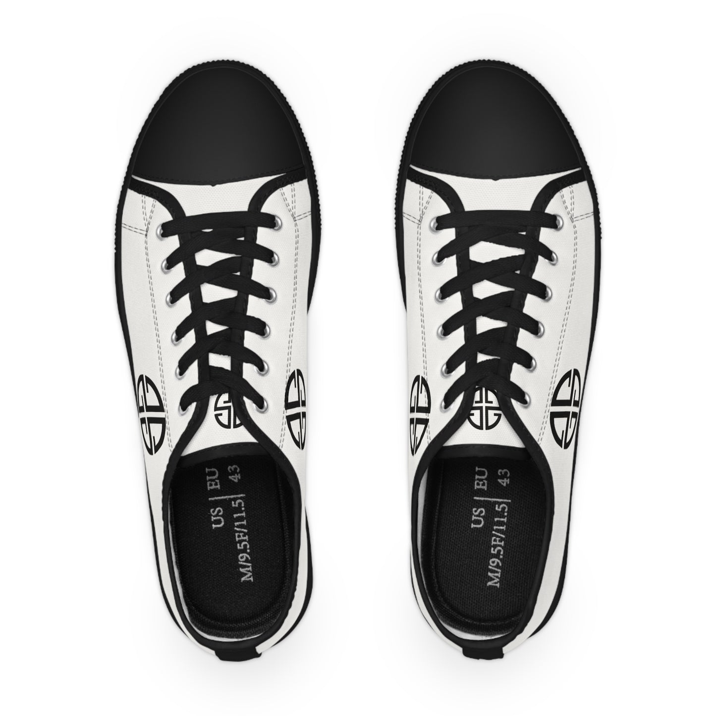 Scott Strong Signature Seal Men's Low Top Sneakers (White/Black)