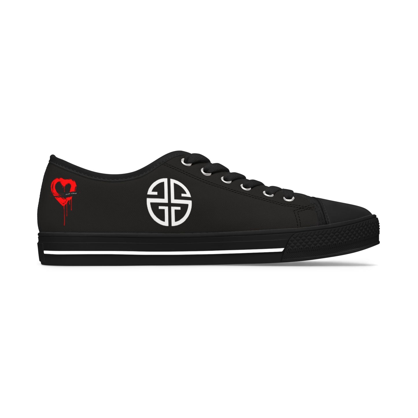 Scott Strong Signature Seal Low Top Women's Sneakers (Black/White)