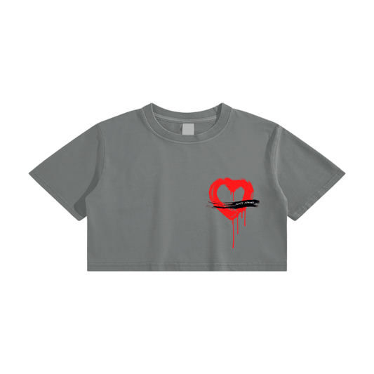 Scott Strong Bleeding Heart Washed Crop Top