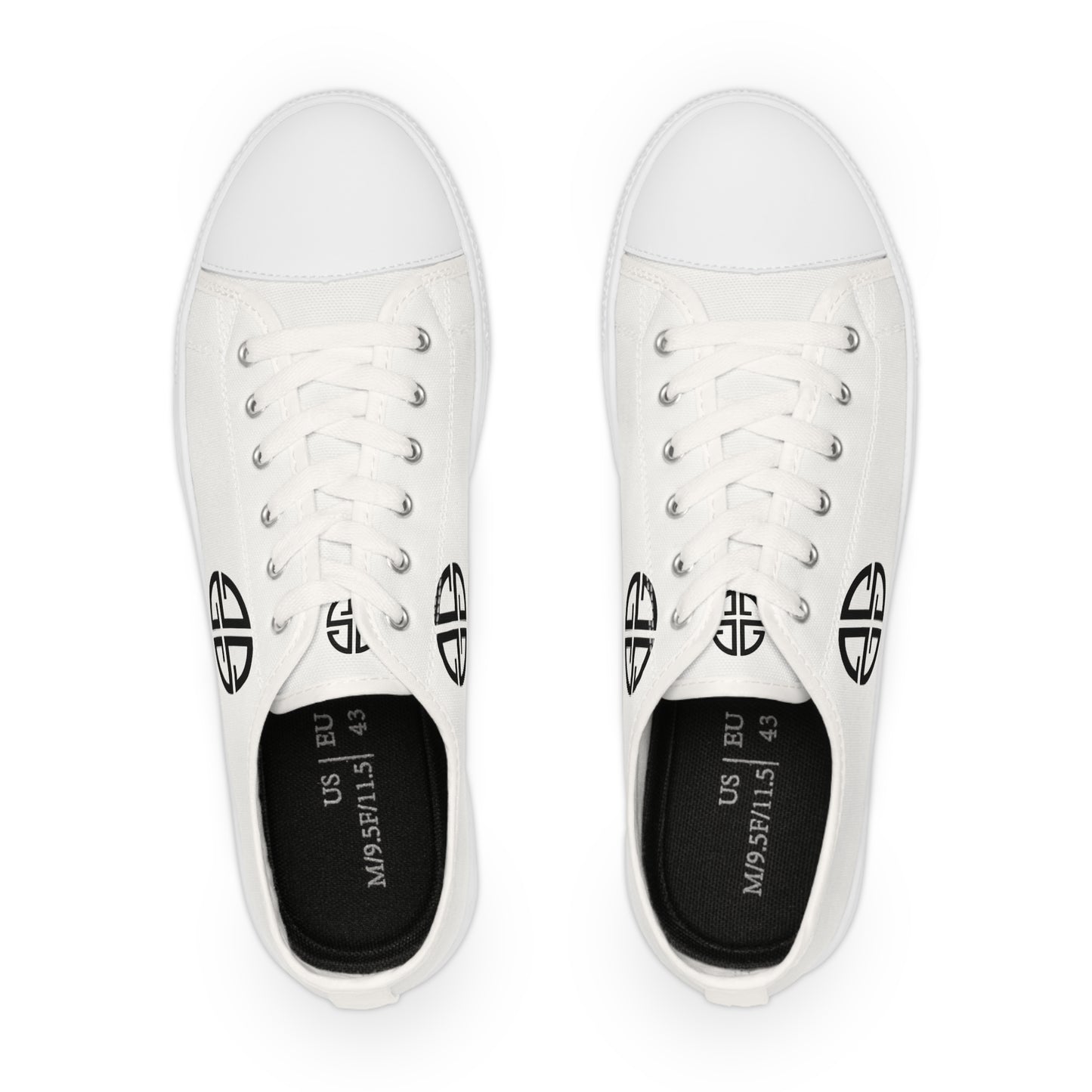 Scott Strong Signature Seal Men's Low Top Sneakers (White/Black)