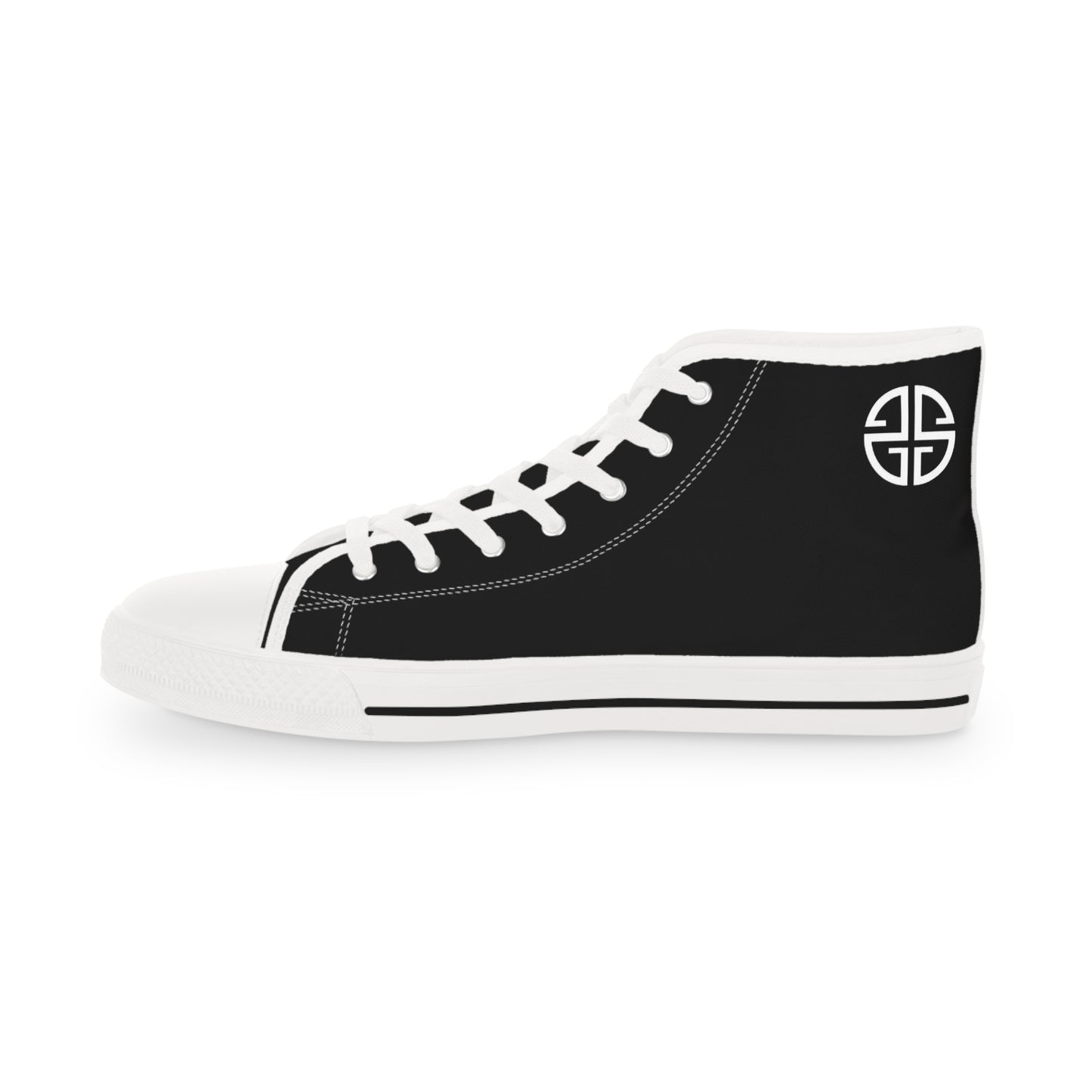 Scott Strong Signature Seal Men's High Top Sneakers (Black/White)