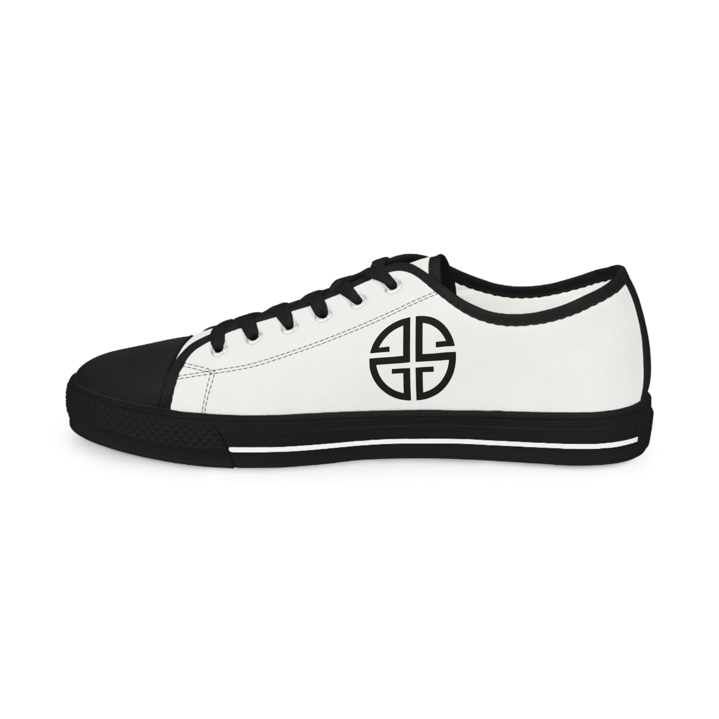 Scott Strong Signature Seal Men's Low Top Sneakers (White/Black)