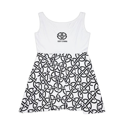 Scott Strong Omni-Print Women's Luxe Skater Golf Dress