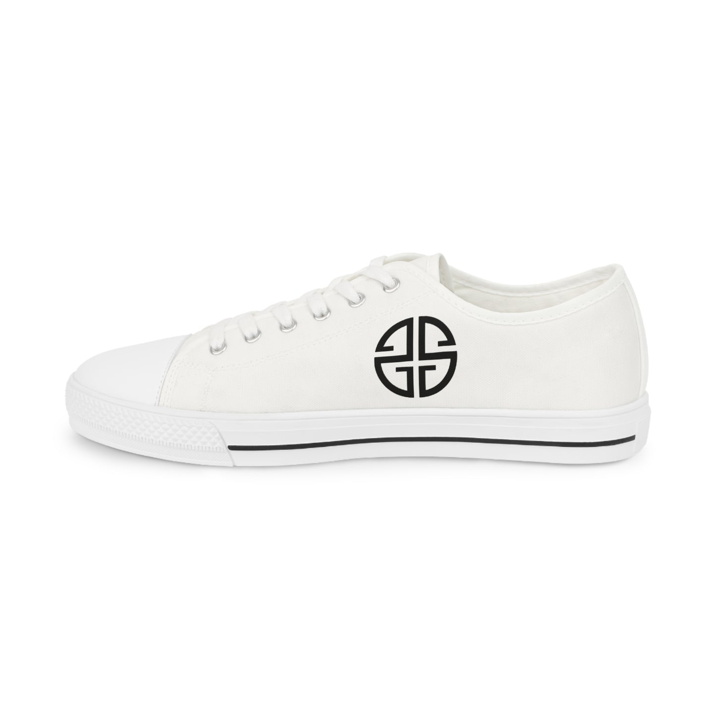 Scott Strong Signature Seal Men's Low Top Sneakers (White/Black)