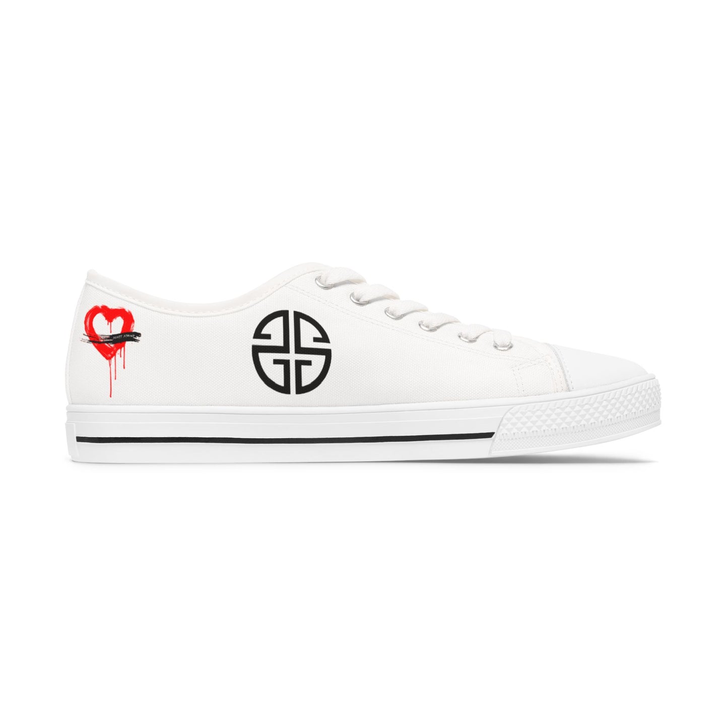 Scott Strong Signature Seal Low Top Women's Sneakers (White/Black)