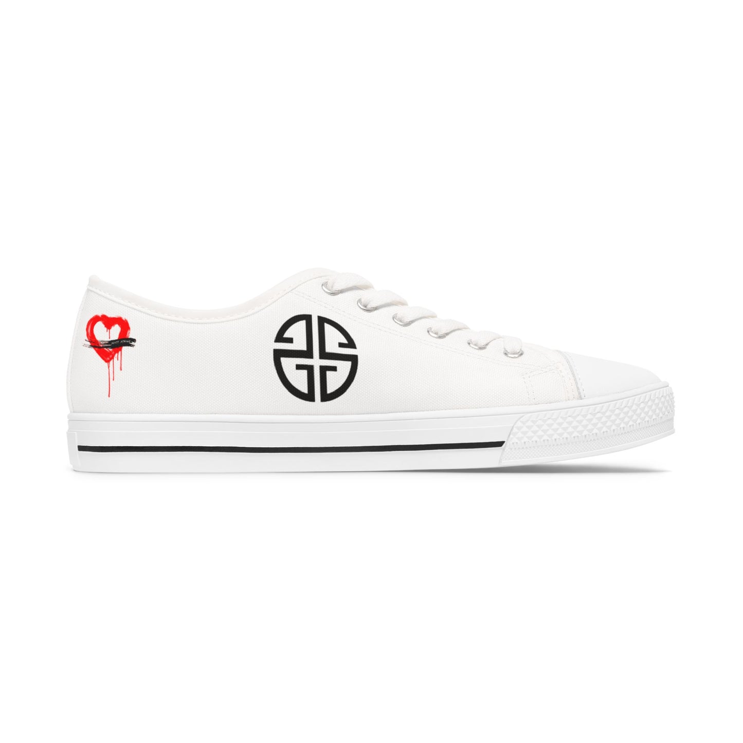 Scott Strong Signature Seal Low Top Women's Sneakers (White/Black)