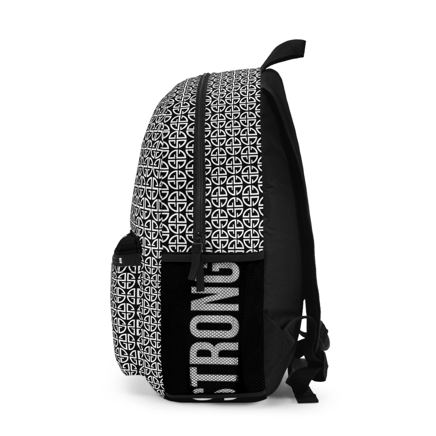 Scott Strong Cross-Print Backpack (Black)