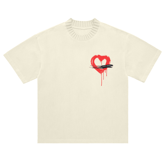 Scott Strong Bleeding Heart Unisex Heavyweight Knitted Round Neck T-Shirt