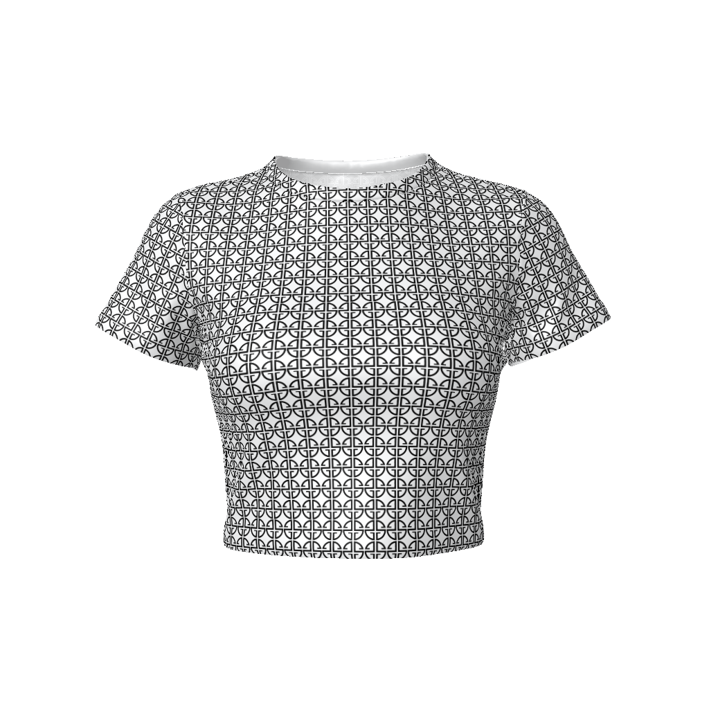 Scott Strong Full Omni-Print Women's Fitted Crop Tee